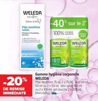Gamme hygiĂšne corporelle WELEDA