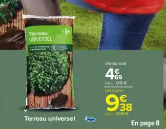 Carrefour Market Terreau universel offre