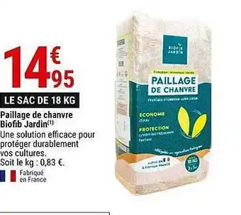 Gamm vert Paillage de chanvre biofib jardin offre