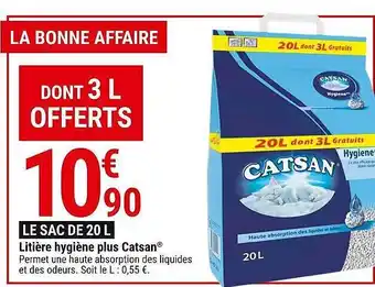 Gamm vert Litière hygiène plus catsan offre