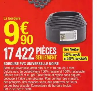 Brico Dépôt Bordure PVC Universelle Noire offre