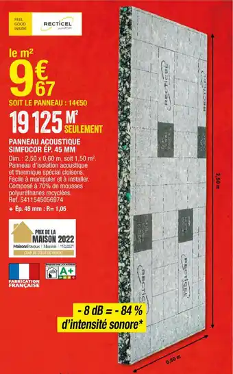 Brico Dépôt Panneau Acoustique offre