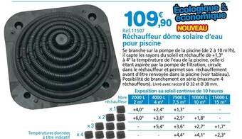 Provence Outillage Réchauffeur Dôme Solaire D'eau Pour Piscine offre