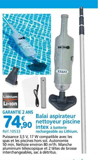 Provence Outillage Balai Aspirateur Nettoyeur Piscine Intex offre