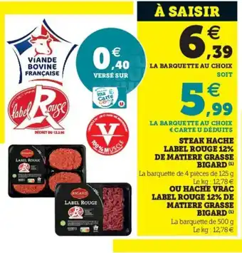 Super U Steak Haché Label Rouge offre