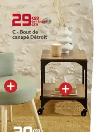 Gifi Bout de Canape detroit offre