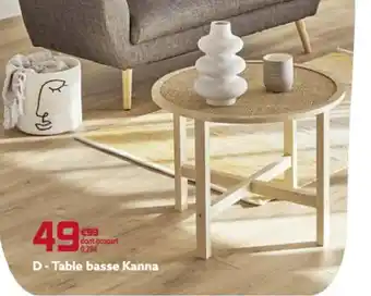 Gifi Table Basse Kanna offre