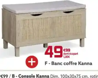 Gifi Banc Coffre Kanna offre