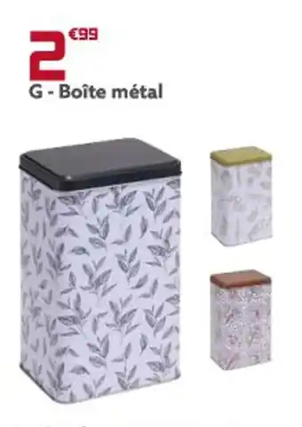 Gifi Boite Metal offre