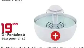 Gifi Fontaine a eau Pour Chat offre