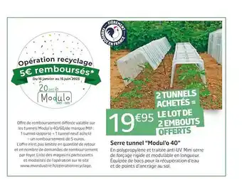 Serre tunnel
