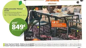 Jardiland Table extensible offre