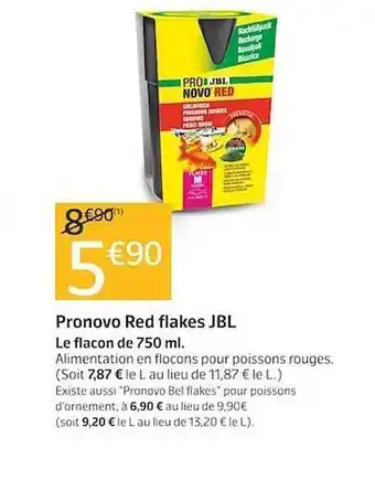 Jardiland Pronovo red flakes jbl offre