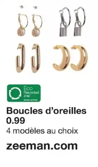 Zeeman Boucles d'Oreilles offre