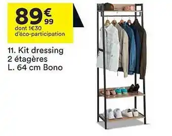 BUT Kit dressing 2 étagères l. 64 cm bono offre