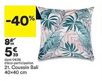 BUT Coussin bali 40 x 40 cm offre