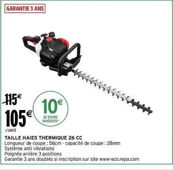 Taille haies thermique 23 cc