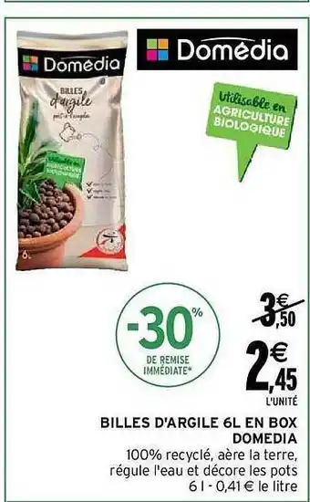 Intermarché Billes d'argile 6l en box domédia offre