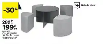 BUT Table basse 4 poufs elton offre