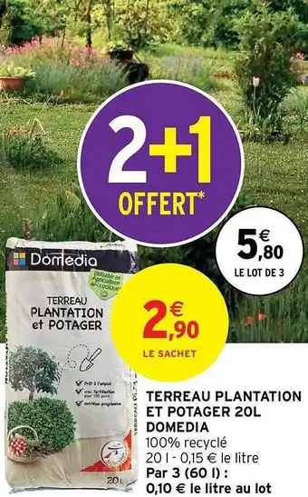 Intermarché Terreau plantation et potager 20l domédia offre