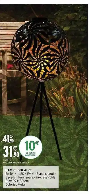 Intermarché Lampe solaire offre