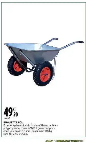 Intermarché Brouette 90 l offre