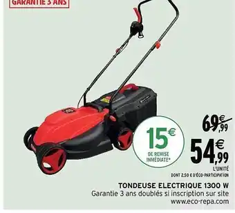 Intermarché Tondeuse électrique 1300 w offre