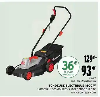 Intermarché Tondeuse électrique 1800 w offre