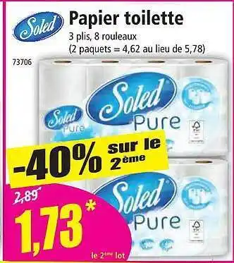 Norma Papier toilette soled offre
