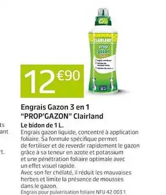 Jardiland Engrais gazon 3 en 1 offre