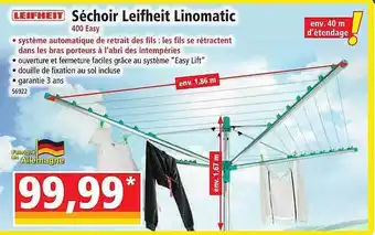 Norma Séchoir leifheit linomatic offre