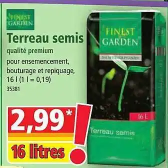 Norma Terreau semis finest garden offre