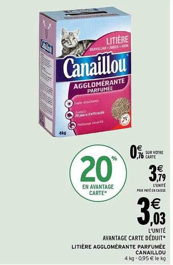 Litière agglomérante parfumée canaillou