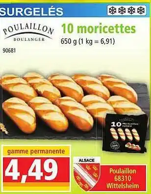 Norma 10 moricettes poulaillon offre