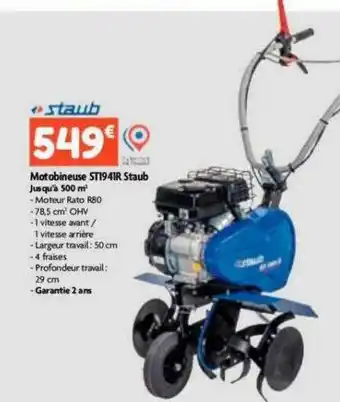 Point Vert Motobineuse sti941r staub offre