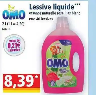 Norma Lessive liquide omo offre