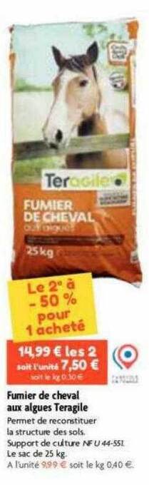Point Vert Fumier de cheval aux algues teragile offre