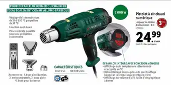 Lidl Pistolet à air chaud numérique parkside offre
