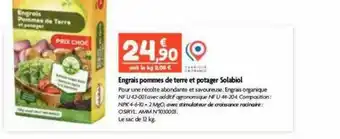Point Vert Engrais pommes de terre et potager solabiol offre