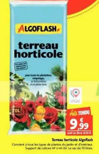 Terreau horticole algoflash