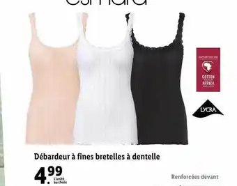 Lidl Débardeur à fines bretelles à dentelle offre
