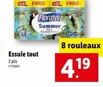 Lidl Essuie tout floralys offre