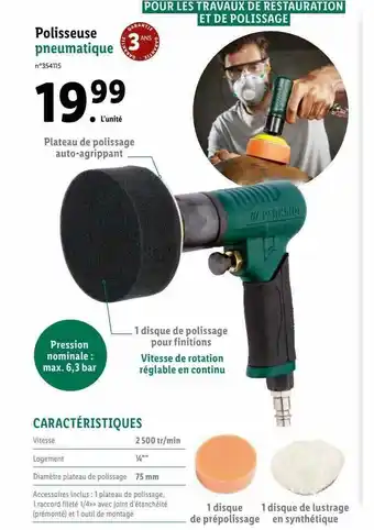 Lidl Polisseuse pneumatique offre