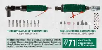 Lidl Tournevis à cliquet pneumatique, meuleuse droite pneumatique offre