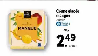 Lidl Crème glacée mangue erhard offre
