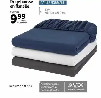 Lidl Drap-housse en flanelle offre