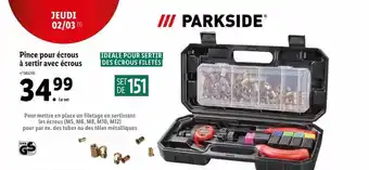 Pince pour écrous à sertir avec écrous parkside