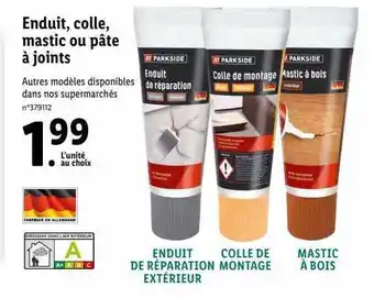 Lidl Enduit, colle mastic ou pâte à joints offre