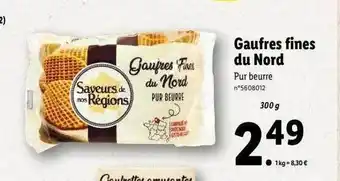Lidl Gaufres fines du nord saveurs de nos régions offre