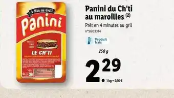 Lidl Panini du ch'ti au maroilles offre